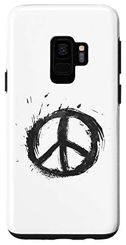 Galaxy S9 Peace Sign Paint Splatter Hippie Boho Design Vintage Case