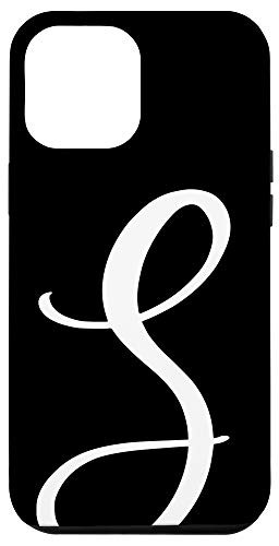 iPhone 12 Pro Max Black  and  White Personalized Phone Cases with Letter SInitial Case