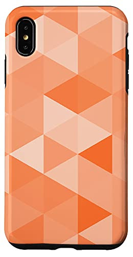 iPhone XS Max Aesthetic Geometric orange Triangle Pattern Case
