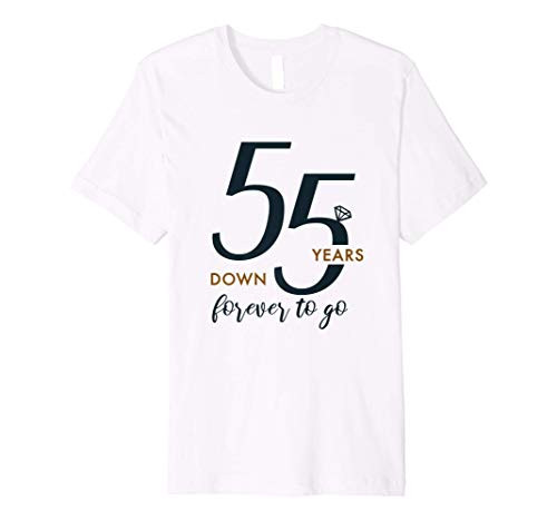 Romantic 55 Years Down - 55th Wedding Anniversary Premium T-Shirt