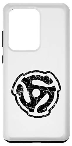 Galaxy S20 Ultra 45 rpm Record Adapter Outline -Vintage Black- Turntable Case