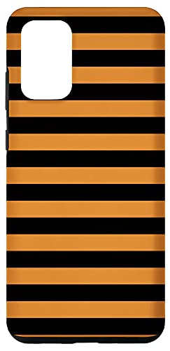 Galaxy S20 plus Spooky Cute Orange and Black Stripes Halloween Fall Design Case