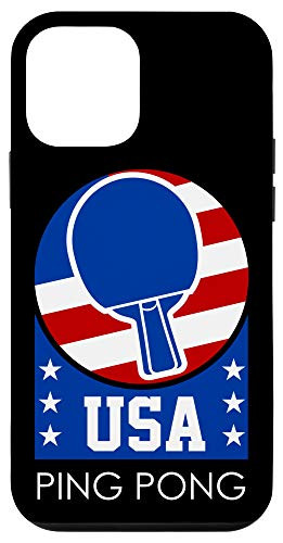 iPhone 12 mini Table Tennis USA Flag Ping Pong Funny Table Sports Gift Case