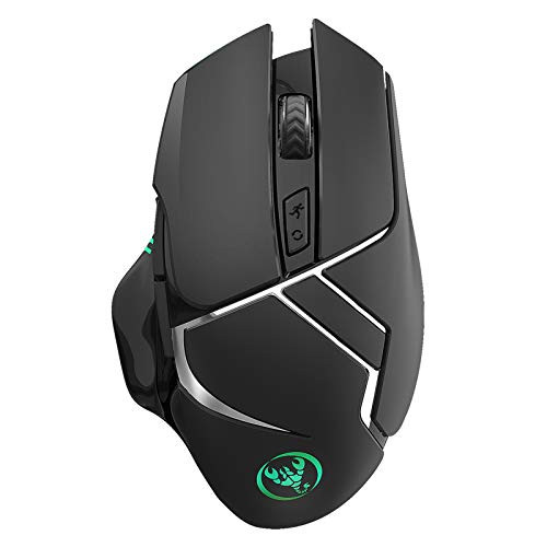 Docooler HXSJ T60 Wireless Gaming Mouse 2.4G Wireless Charging Mouse Breathing Light Mouse with Adjustable DPI Black