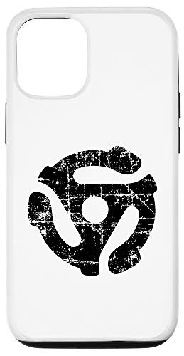 iPhone 12-12 Pro 45 rpm Record Adapter -Vintage Black- Turntable Case