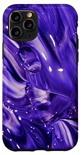 iPhone 11 Pro Abstract Purple Paint Colored Design Case