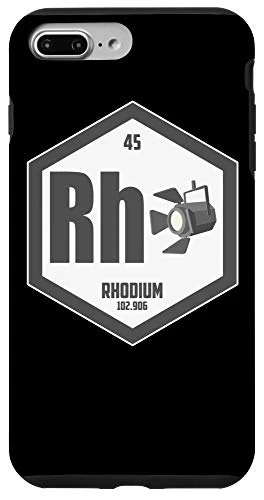 iPhone 7 Plus-8 Plus Rhodium Chemical Element Periodic Table -For Nerds and Geeks Case