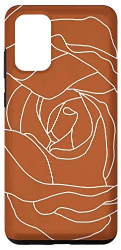 Galaxy S20 plus Rose Flower Floral Modern Boho Terracotta Burnt Orange Women Case