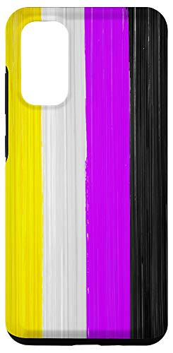 Galaxy S20 NonBinary Pride Flag Paint Strokes Case