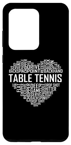 Galaxy S20 Ultra Table Tennis Heart Lover Ping Pong Player Love Case