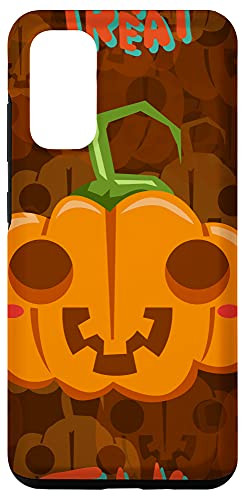 Galaxy S20 Scary Big Orange Halloween Pumpkins Witch Bats Pattern Gift Case