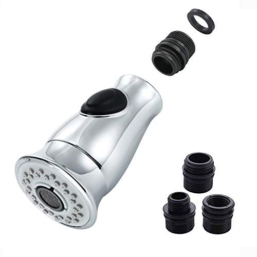 Pull Down Faucet Spray Head Kitchen Sink Faucet Sprayer Head Nozzle Pull Out Hose Sprayer Replacement Part Faucet Head Kitchen Tap Sprayer Spout ChromeSP803CP
