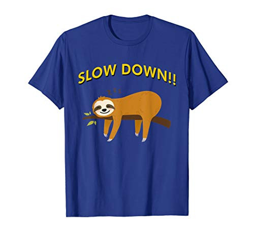 Slow Down Sloth Shirt Sleeping Sloth T-Shirt Slow Down Sloth Shirt Sleeping Sloth T-Shirt