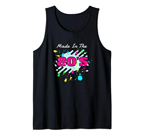 Made In The 80's Paint Splatter Graphic 1980s Party Tank Top