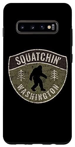 Galaxy S10 plus Vintage Sasquatch Squatching' Washington Big Foot Hunting Case