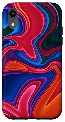 iPhone XR Paint Artistic Art Red Orange Green Pattern III Aesthetic Case