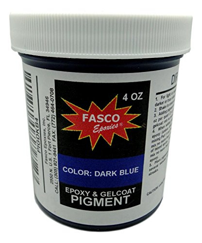 Dark Blue Pigment for Epoxy Resin, Gelcoat, Paint, Latex - 4 oz