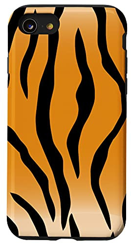 iPhone SE -2020- - 7 - 8 Tiger Stripe Wild Animal Print Big Cat Skin Orange and Black Case