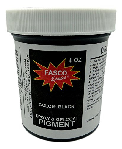 Black Pigment for Epoxy Resin, Gelcoat, Paint, Latex - 4 oz