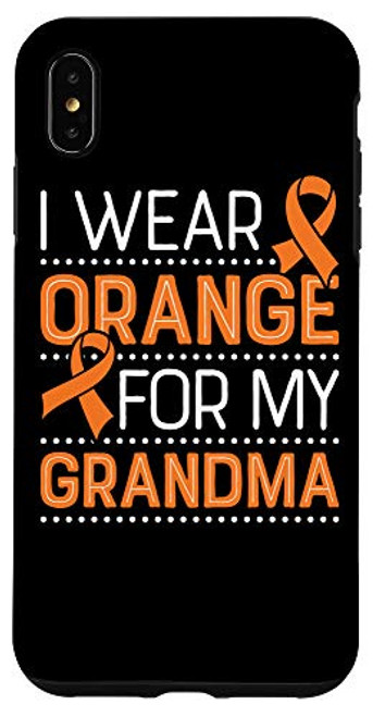 iPhone XS Max Orange for My Grandma Leukemia Cancer Awareness Ribbon Case iPhone XS Max Orange for My Grandma Leukemia Cancer Awareness Ribbon Case