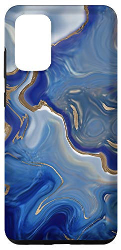 Galaxy S20 plus Abstract liquid paint composition ocean blue Case