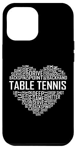 iPhone 12 Pro Max Table Tennis Heart Lover Ping Pong Player Love Case