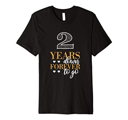 2 Years Down For Couples - 2nd Wedding Anniversary Premium T-Shirt