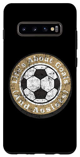 Galaxy S10 plus Hilarious Soccer Player Quote - Goals  and  Assists - Gold Case
