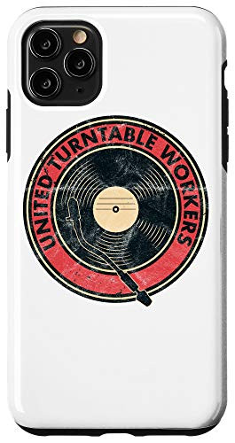 iPhone 11 Pro Max United Turntable Workers DJ Record Player Vinyl Nerd Analog Case