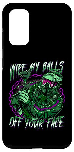 Galaxy S20 Wipe My Balls of Your Face funny Paintball Joke Case