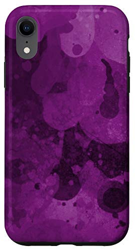 iPhone XR Royal Purple Paint Splatter Design Case