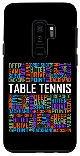Galaxy S9 plus Table Tennis Words Lover Ping Pong Player Love Case