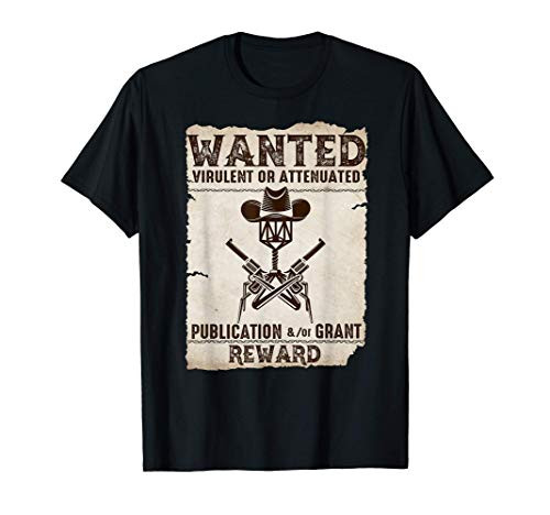 Virus -Bacteriophage- wanted T shirt for biology  and  virology T-Shirt
