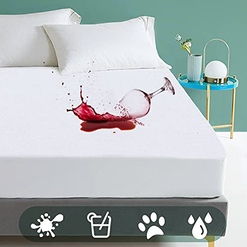 Waterproof Mattress Protector Full Size Bed Cover Washable Bed Sheet Noiseless Soft Breathable Cotton Terry Vinyl-Free Deep Pocket Matressprotector Fitted for Pets Kids Adults 54" X 75" Waterproof Mattress Protector Full Size Bed Cover Washable Bed Sheet Noiseless Soft Breathable Cotton Terry Vinyl-Free Deep Pocket Matressprotector Fitted for Pets Kids Adults 54" X 75"