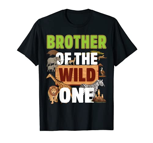 Brother of the Wild One Zoo Birthday Safari Jungle Animal T-Shirt Brother of the Wild One Zoo Birthday Safari Jungle Animal T-Shirt