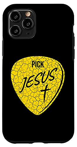 iPhone 11 Pro Jesus Guitar Inspired Guitar Pick Christian Related Jesus Mu Case