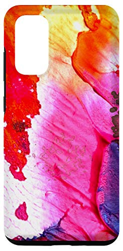 Galaxy S20 Abstract with Orange and Pink Brushstrokes Effect Case