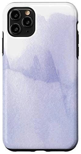 iPhone 11 Pro Max Minimal Purple Watercolor Paint Artistic Phone Case