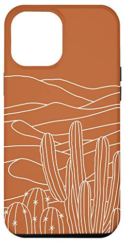 iPhone 12 Pro Max Cactus Desert Abstract Landscape Burnt Orange Terracotta Case