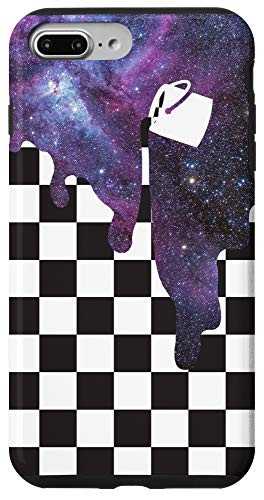 iPhone 7 Plus-8 Plus Checkers Deep Space Checkered Space Paint Checkered Pattern Case