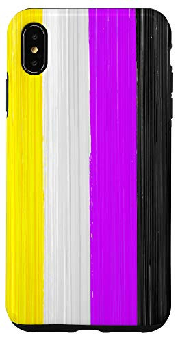 iPhone XS Max NonBinary Pride Flag Paint Strokes Case