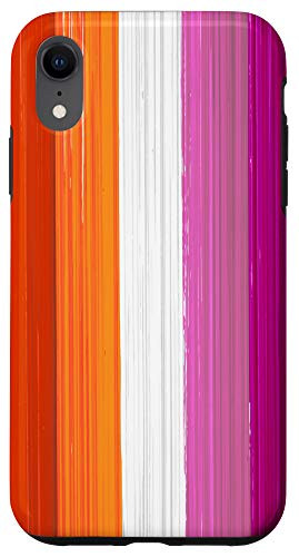 iPhone XR Lesbian Pride Flag Paint Strokes Case
