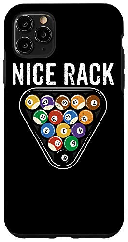 iPhone 11 Pro Max Funny Billiards Vintage 8 Ball Pool Player Nice Rack Case