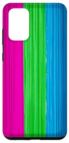Galaxy S20 plus Polysexual Pride Flag Paint Strokes Case