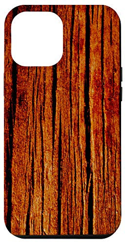 iPhone 12 Pro Max Distressed Effect Image of Wood and Grain Close Up Case