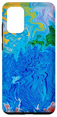 Galaxy S20 plus Day At The Beach Vibes Marbled Paint Abstract Art Vacation Case