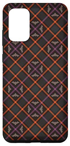 Galaxy S20 plus Halloween Autumn Season Bats Orange Plaid Fall Pumpkin Gift Case