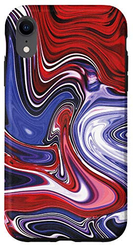 iPhone XR Paint Artistic Art Red Blue Pattern I Aesthetic Case