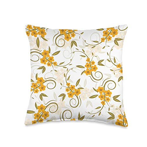 Floral Accessoires and Flower Gifts Women Yellow Floral Pattern Decorations Women Girl Flower Lover Throw Pillow 16x16 Multicolor Floral Accessoires and Flower Gifts Women Yellow Floral Pattern Decorations Women Girl Flower Lover Throw Pillow 16x16 Multicolor
