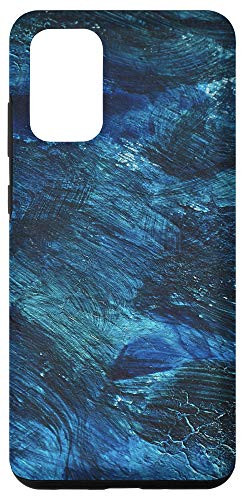 Galaxy S20 plus Blue Abstract Paint Brush Strokes Case